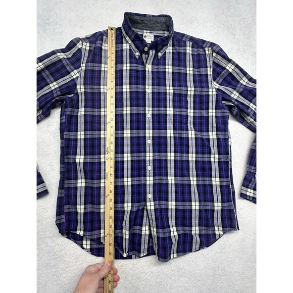 J Crew Mens‎ Shirt Size Large Washed Tartan Button Down Long Sleeve Purple Plaid - Picture 4 of 7